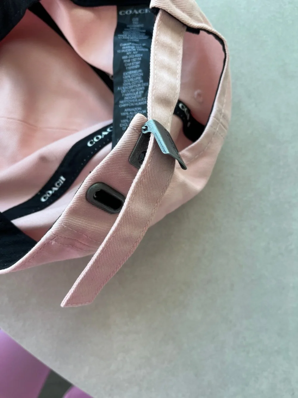 Coach Pink Logo Baseball Cap
